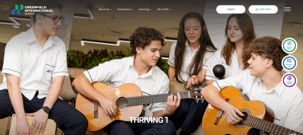 home page design for GIS educational website